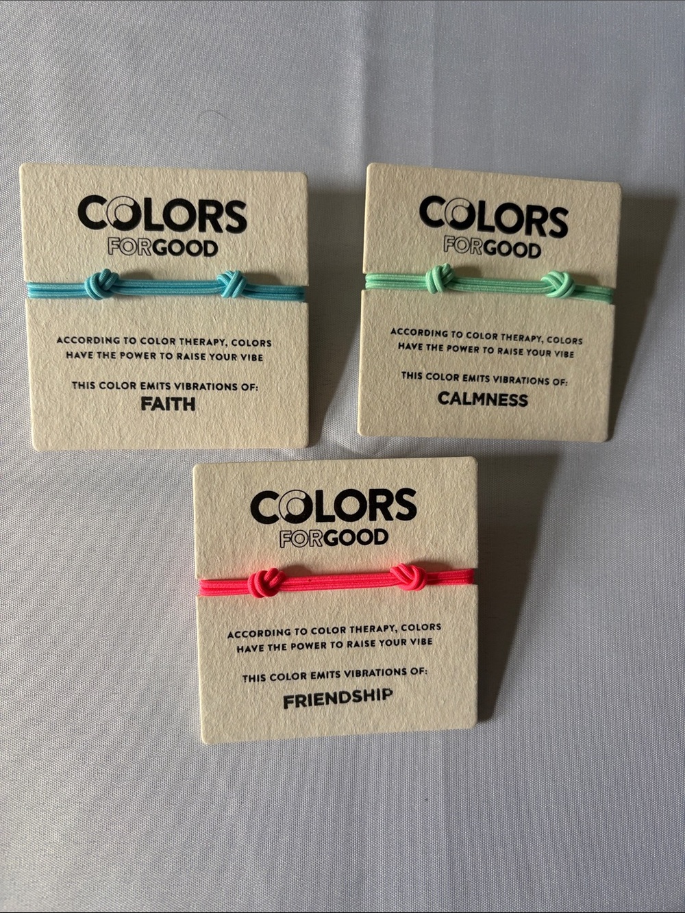 Bracelets set of 3 Faith,Calmness and Friendship NWT
